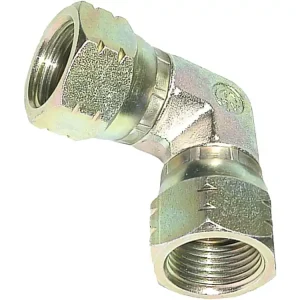 Winkel-Doppelverbinder "WVO-R" Innengewinde zöllig; BSPP, 90 °, 60° Dichtkegel, Überwurfmutter Neue Kollektion