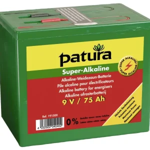 Patura Weidezaunbatterie "Super Alkaline" 9 V Alkali/Mangan (Alkaline), für Weidezaungeräte Sichere Zahlung