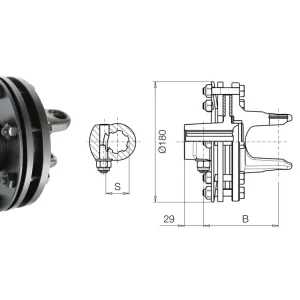 Rabatt Bondioli & Pavesi Reibscheibenkupplung 100; Global; SFT, 1 3/4'' 6, FV 34 - EinstellbaresDrehmoment