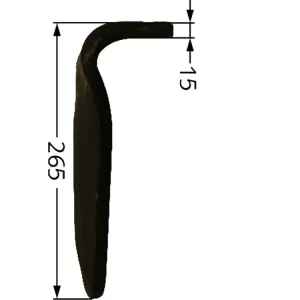 Industriehof® Kreiseleggenzinken 100 x 265 x 15 mm für Kreiselegge Howard Günstig