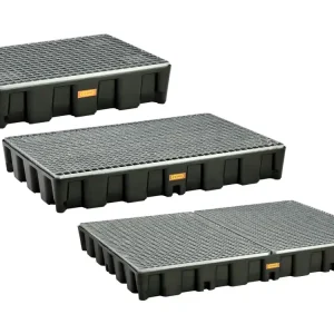 Rabatt Cemo Auffangwanne "HD" aus HDPE (High Density Polyethylen) schwarz mit verzinktem Stahlgitterrost