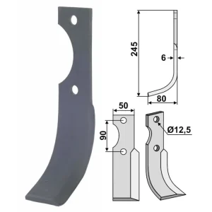 Neu Im Sortiment Industriehof® Fräsmesser links/rechts 245 x 80 x 6 mm, Bohrung 12,5 mm, für Bertolini