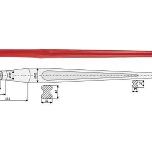 Preisknaller Industriehof® Frontladerzinken, Ø 32 mm; 42 mm, M 28 x 1,5 AG, spitz, gerade, für universal