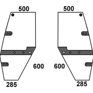 Türscheibe, grün, links/rechts, Siebdruck, für Traktor Steyr 8000, Kabine SK-2 Nur Für Kurze Zeit