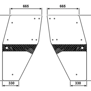 Schnäppchen Türscheibe links/rechts Siebdruck, neue Ausführung mit 4 Scharnierbohrungen, für Deutz-Fahr DX 4, DX 6, DX 7, DX 8