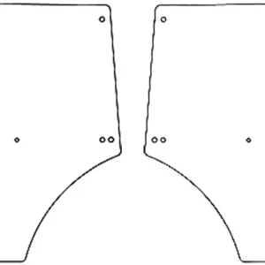 Aktuell Türscheibe, grün, links/rechts, für Massey Ferguson Kabine 3600 A, Kabine 3600 A