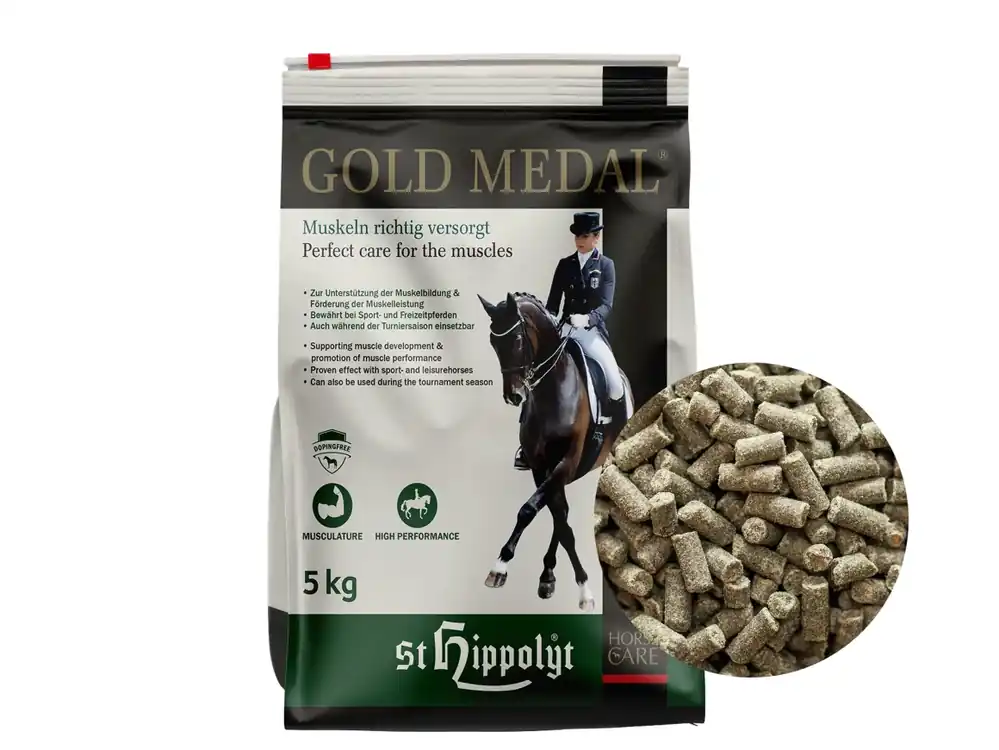 St. Hippolyt Gold Medal dopingfreies Zusatzfutter für Leistungspferde Neue Kollektion