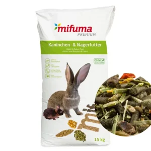 Mifuma Strukturmüsli rohfaserreiches Müsli für alle Kaninchenrassen, Meerschweinchen und Chinchillas Müsli Neu