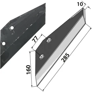 Industriehof® Scharflügel links/rechts 285 mm, für Grubber Frost (neu) Expressversand