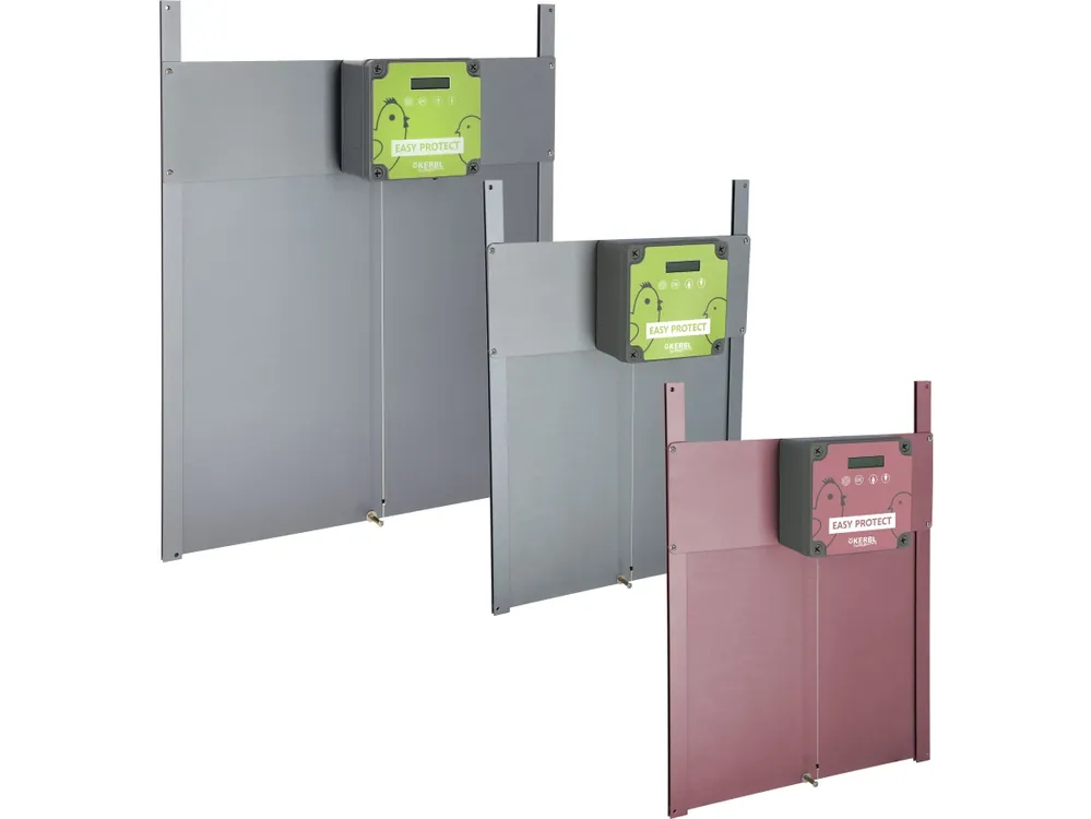 Beliebt KERBL Hühnerklappe "Easy Protect" Set mit Steuerung und Schienen für Geflügelställe