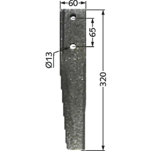 Industriehof® Kreiseleggenzinken 60 x 320 x 12 mm für Kreiselegge Breviglieri, Schmotzer Neuheit
