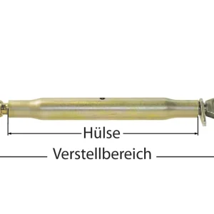 Oberlenker Kat. 2/20,25 mm , mit beidseitigem Kugelgelenk, M 30 x 3,5, verzinkt (Hülse), für John Deere Nur Für Kurze Zeit