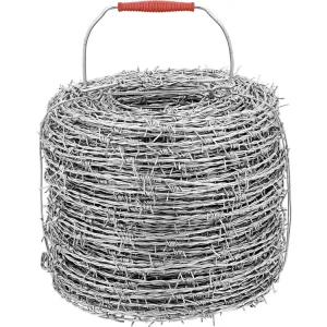 Stacheldraht 1,7 mm Stahl, verzinkt, 2-drähtig, 4-spitzig, Stachelabstand 100 mm Sonderangebot