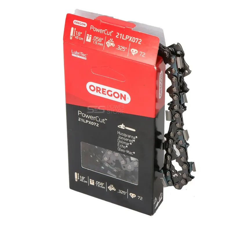 Oregon Sägekette 21LPX072E PowerCut 0.325" 1,5 mm 72 TG 45 cm Vollmeißel Garantierte Lieferung