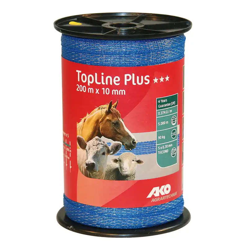 AKO Weidezaunband TopLine Plus blau, 10 mm / 200 m Schneller Versand