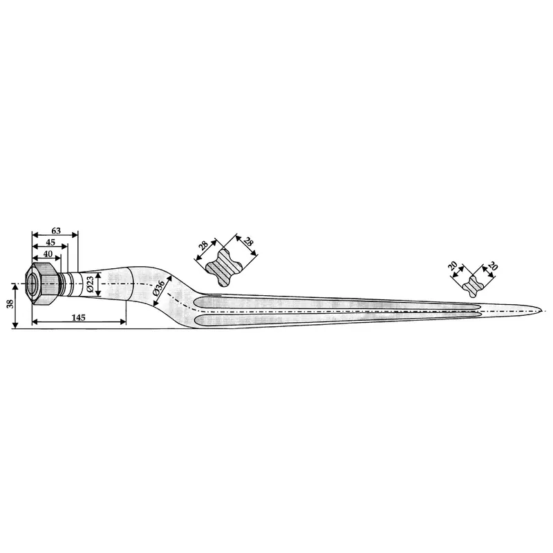SHW Silozinke 810mm passend zu Weidemann, Sternprofil Preiswert