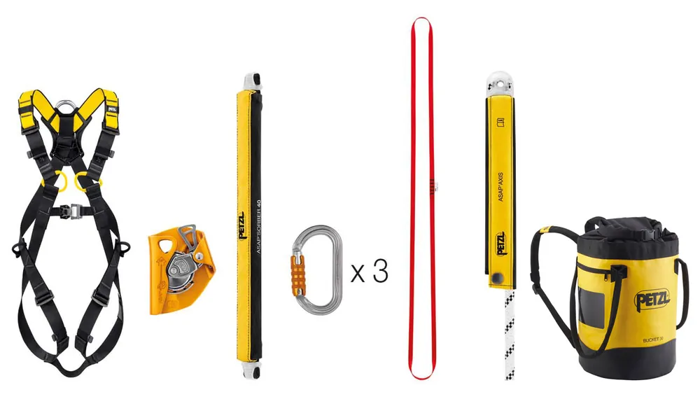 Highlight Petzl Absturzsicherungsset mit Gurt und Auffanggerät 10