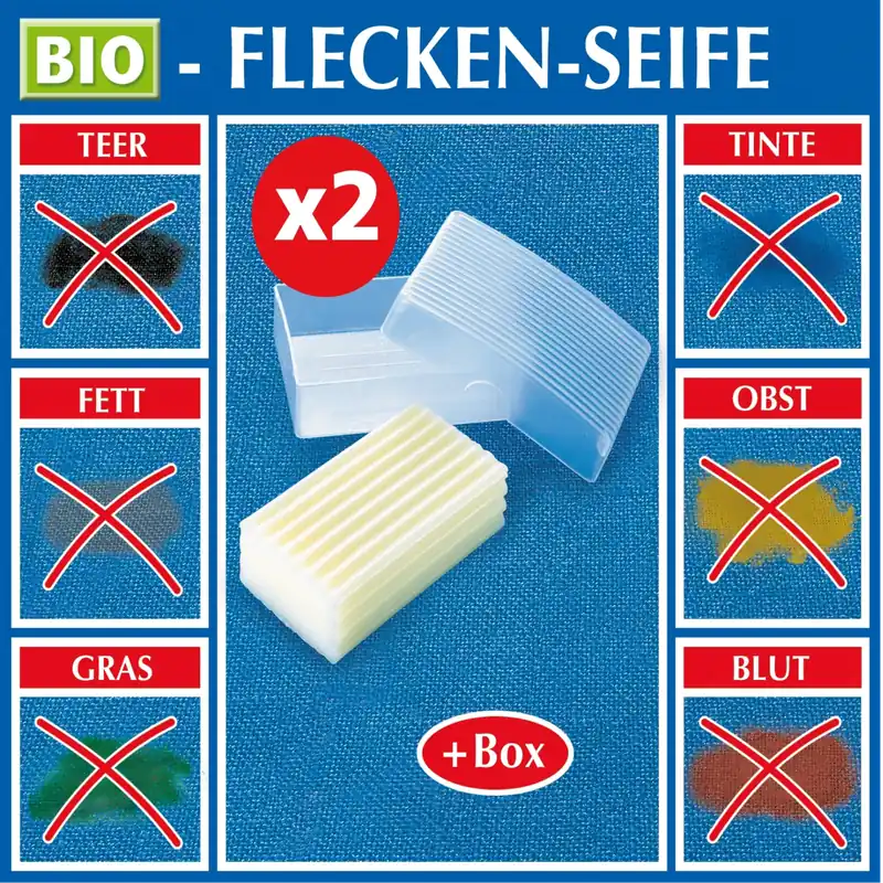 Fleckenseife BIO 2er mit Seifendose Solange Der Vorrat Reicht
