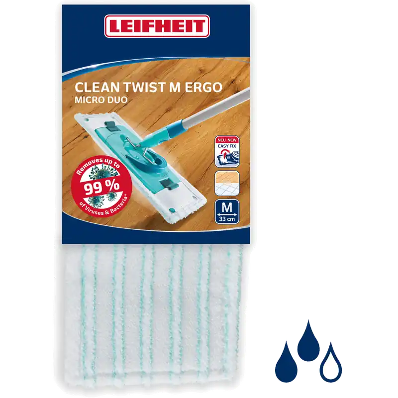 Wochenendangebot Leifheit Wischbezug Power Clean/Twist M micro Duo