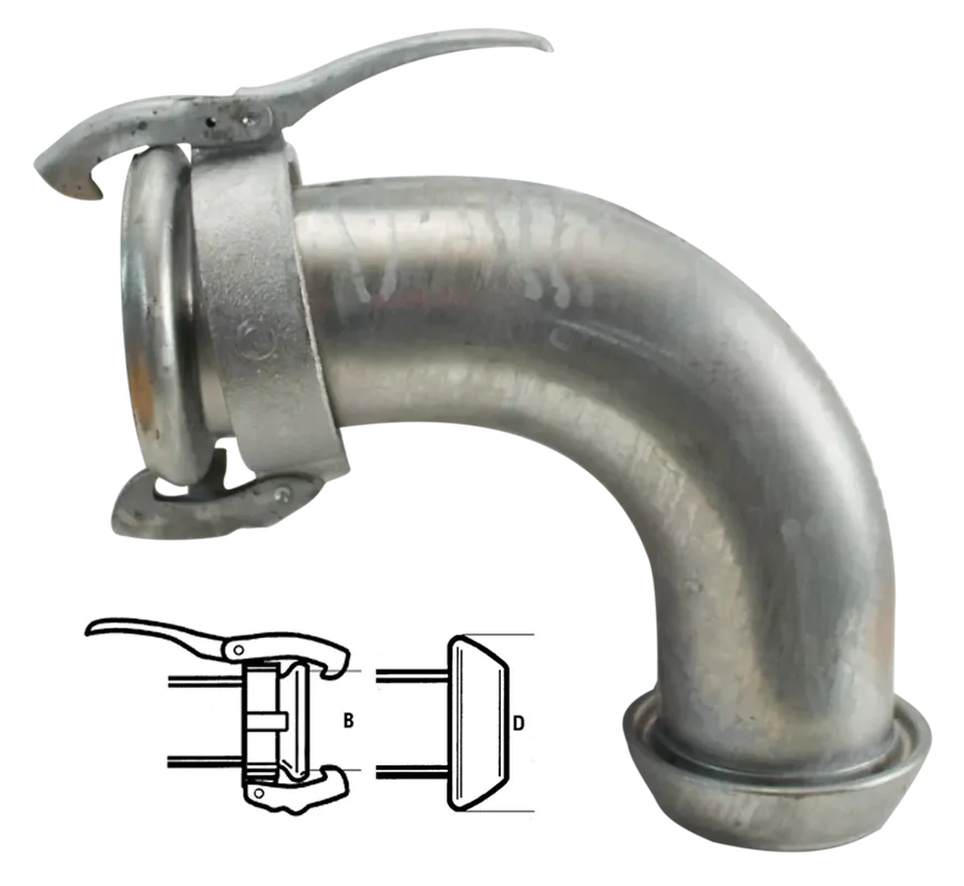 Preiswert Rohrbogen 90° System Perrot mit Kugel und Becher inklusive Dichtring DN 108