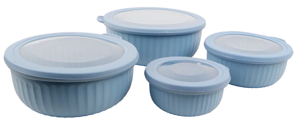 Frischhaltedosen-Set 4-tlg. rund, blau Bestpreis
