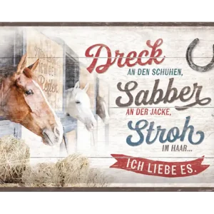 Blechschild Pferde Abverkauf