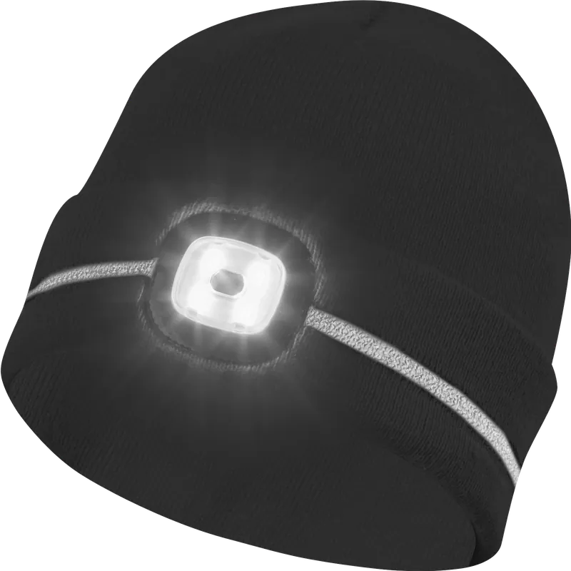 Must-Have Kindermütze LED mit Reflektionsstreifen himmelblau