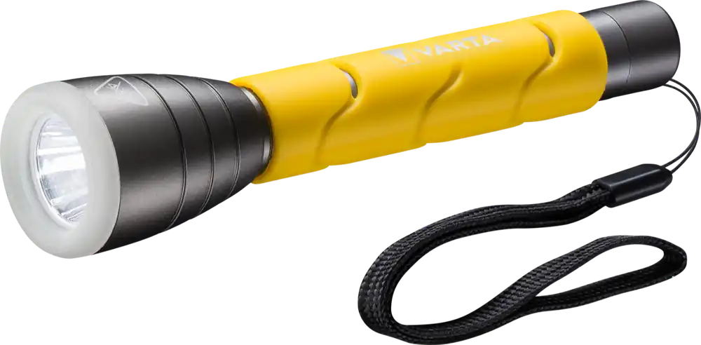 Varta Taschenlampe Outdoor SportsF20 gelb mit 2AA Batterien Begrenztes Angebot