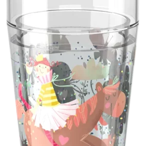 Günstig Glitzerbecher Prinzessin und Pferd