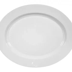 Königlich Tettau OPAL Weiss Platte oval 36 cm Preisknaller