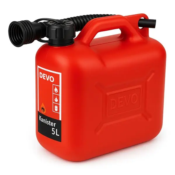 Solange Der Vorrat Reicht Reserve Kanister Benzinkanister Kraftstoff-Kanister 5 Liter für Benzin Öl Diesel -rot-