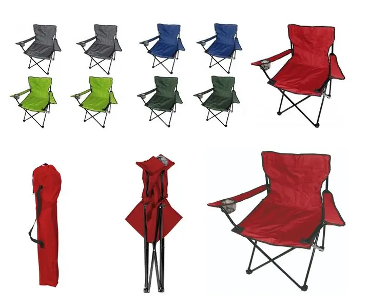 Direktkauf 2 x Campingstuhl Faltstuhl Anglerstuhl Regiestuhl Cup Holder m. Tasche 5 Farben