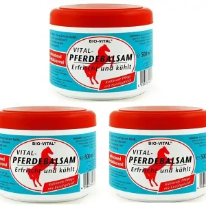 Bio-Vital Pferdebalsam Salbe Balsam Gel Sportgel Massagegel 3x500 ml Frisch Kühl Bestpreis