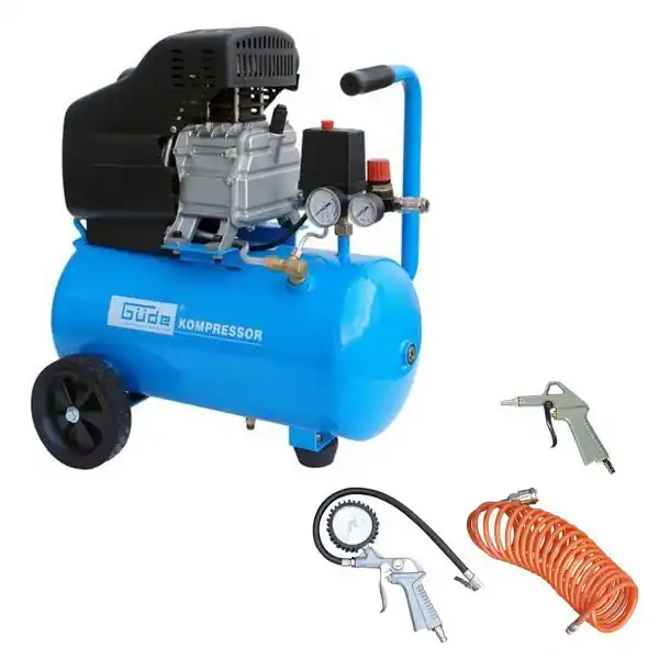 GÜDE Druckluft Kompressor 210/08/24 24 Liter Ölschmierung 4 teilig Online Kaufen