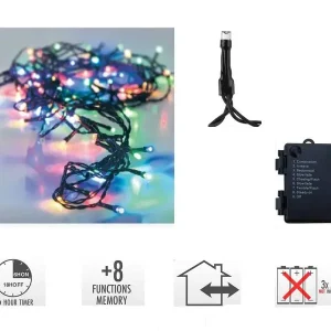 Bestseller 24/48 LED Kette Multi Color Batteriebetrieb 6h Timer 8 Funktion Indoor Outdoor