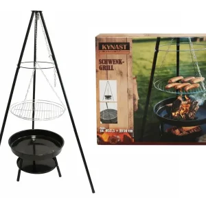 Top-Seller Schwenkgrill Feuerschale Dreibein höhenverstellbar Grill Black 52,5cm rund