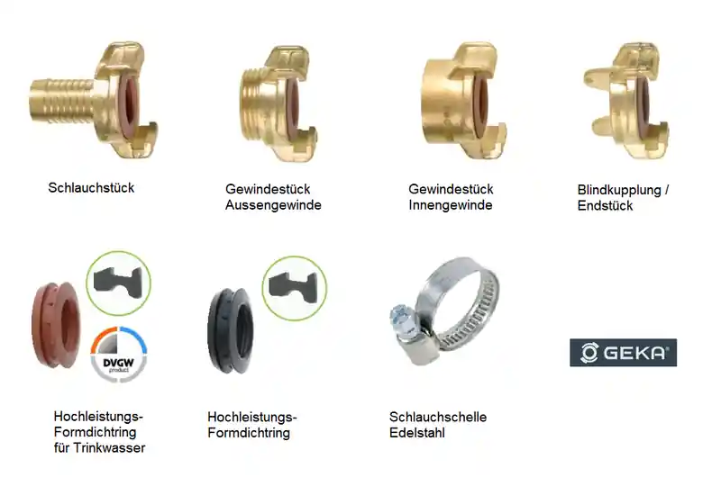 Jetzt Bestellen GEKA® System Schlauch Armaturen aus Messing mit Bajonettverschluss