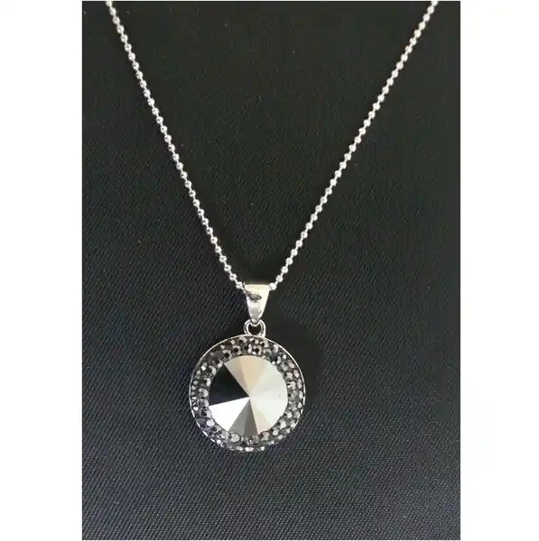 NOELANI Collier Glam Cone Swarovski Kristalle 42+3cm Messing rhodiniert Preisreduziert