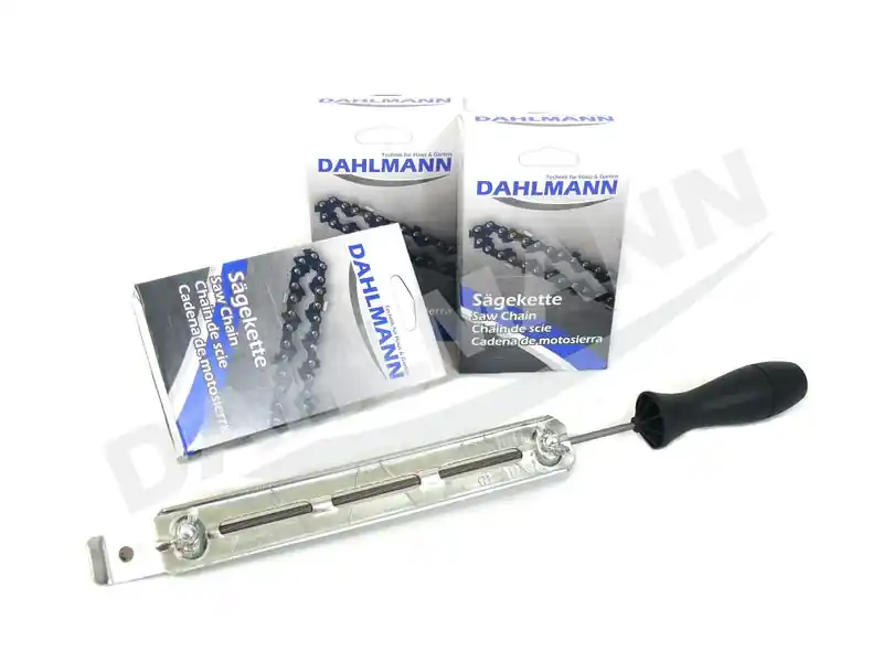 Kracherpreis 3x Halbmeißel Sägekette 35 cm + Feilenhalter für MAKITA Akku Kettensäge DUC353