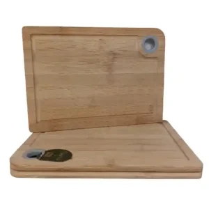 Kracherpreis 3x Bambus Frühstücksbrettchen 28x20cm Saftrinne Schneidebrett Küchenbrett Gray