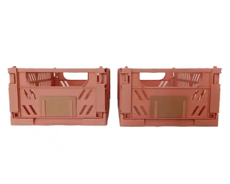 Top-Preis 2er Set Klappbox Trendy Faltbox Organizer Stapelbox Misty Coral 17x12.5x7cm