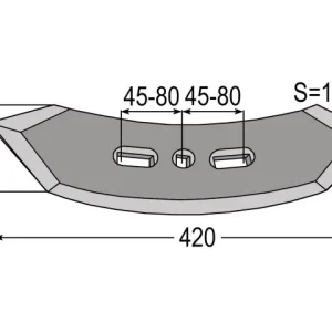 Spitzschare LA=80/80mm zu Pöttinger, Köckerling, Kuhn Sonderaktion