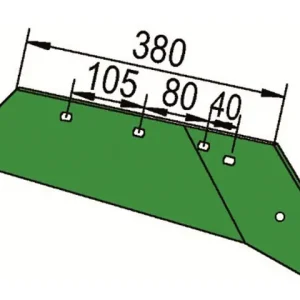 Rabatt Wechselspitzschare DW440SR re.
