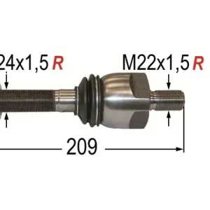 Axialgelenk zu Carraro Achse CA49013, 3909318M1, 501313810, 0501313810, 501.313.810, 0501.313.810 Knallerangebot