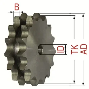 Zweifachkettenradscheibe 10B-2 Z= 45 Top-Preis
