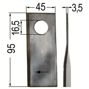 Klinge gedr. re. 95 x 45 Sichere Zahlung