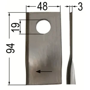 (25 Stk) Klinge gedr. li. 94 x 48 Mega-Angebot