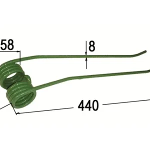 Kreiselschwaderzinke re. 490046 (grün) Neu