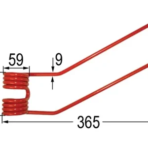 Abverkauf Kreiselheuerzinke li. 487134 (rot)