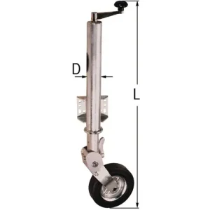 Preis Gesenkt Automatik-Stützrad f. PKW-Anhänger, Ø = 60